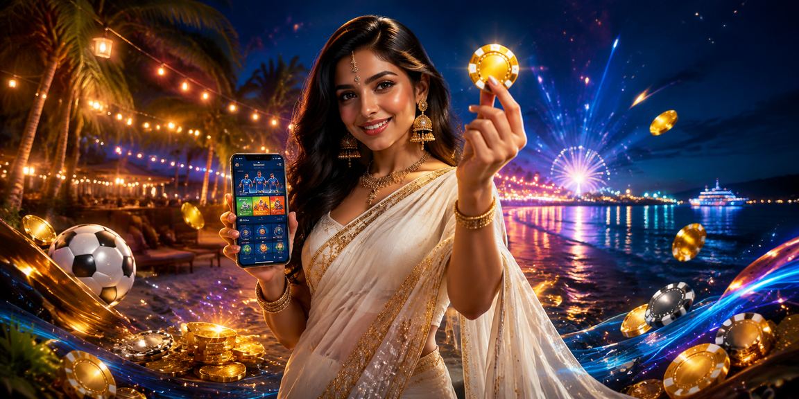 Woman placing cricket bets on a mobile app in India